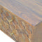 Chestnut Cube Carved Media Unit Living Artisan Furniture 