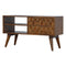 Chestnut Cube Carved Media Unit Living Artisan Furniture 