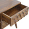 Chestnut Cube Carved Media Unit Living Artisan Furniture 