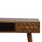 Chestnut Cube Carved Writing Desk Living Artisan Furniture 