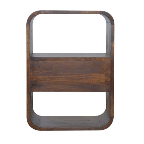 Chestnut Curved Edge Bedside Sleeping Artisan Furniture 