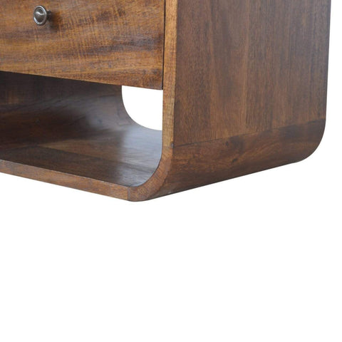 Chestnut Curved Edge with 2 Drawers Sleeping Artisan Furniture 