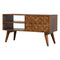 Chestnut Diamond Carved Media Unit Living Artisan Furniture 