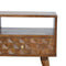 Chestnut Diamond Carved TV Unit Living Artisan Furniture 