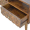 Chestnut Diamond Carved TV Unit Living Artisan Furniture 