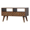 Chestnut Diamond Carved TV Unit Living Artisan Furniture 