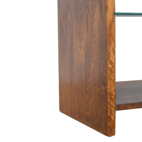 Chestnut Glass Shelf Media Unit Living Artisan Furniture 