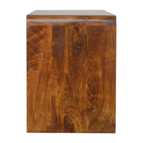Chestnut Glass Shelf Media Unit Living Artisan Furniture 