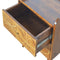 Chestnut Gold Inlay Abstract Bedside Sleeping Artisan Furniture 
