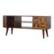 Chestnut Gold Inlay Abstract Media Unit Living Artisan Furniture 