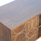 Chestnut Gold Inlay Abstract Media Unit Living Artisan Furniture 