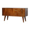 Chestnut Gold Inlay Abstract Sideboard Living Artisan Furniture 