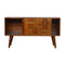 Chestnut Gold Inlay Abstract Sideboard Living Artisan Furniture 