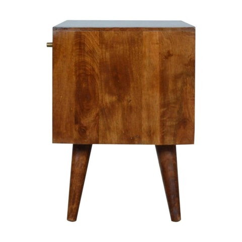 Chestnut Gold Inlay Abstract Sideboard Living Artisan Furniture 