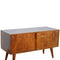 Chestnut Gold Inlay Abstract Sideboard Living Artisan Furniture 