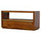 Chestnut Media Unit with Gold Bar Living Artisan Furniture 