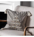 Christmas Tree Tassel Cushion Natural Accessories Regency Studio 
