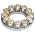 Circular Cast Aluminium Votive Tray With Mercury Glass Votiv Accessories Hill Interiors 