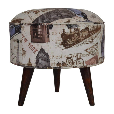 City Print Footstool Living Artisan Furniture 