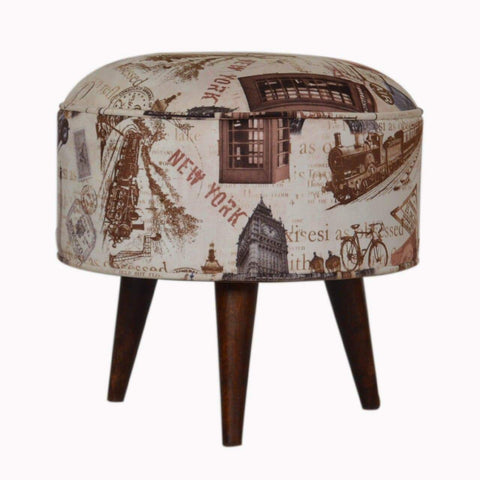 City Print Footstool Living Artisan Furniture 