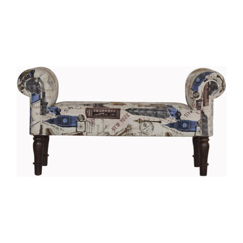 City Printed Bedroom Bench Living Artisan Furniture 