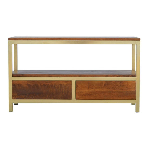 Coffee Table with Gold Base Living Artisan Furniture 