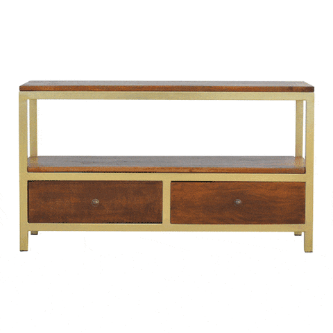 Coffee Table with Gold Base Living Artisan Furniture 