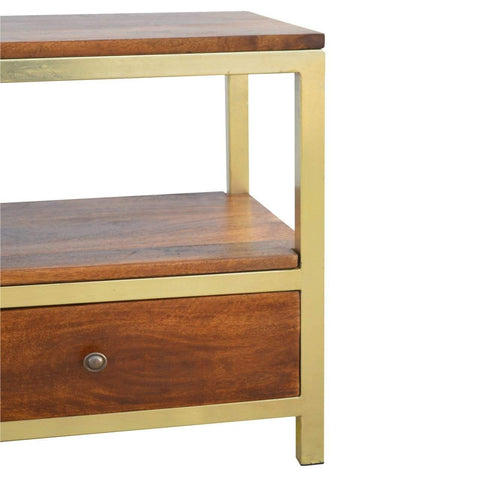 Coffee Table with Gold Base Living Artisan Furniture 