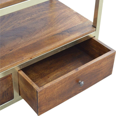 Coffee Table with Gold Base Living Artisan Furniture 