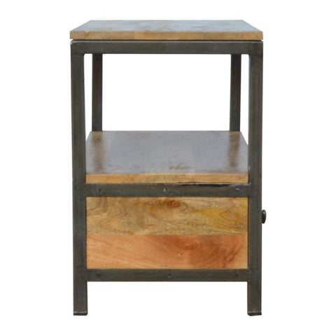 Coffee Table with Iron Base Living Artisan Furniture 