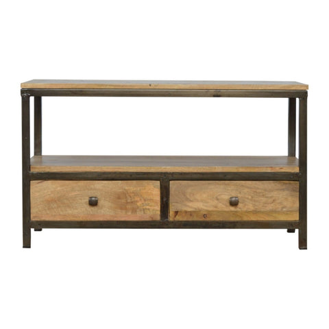 Coffee Table with Iron Base Living Artisan Furniture 