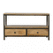Coffee Table with Iron Base Living Artisan Furniture 