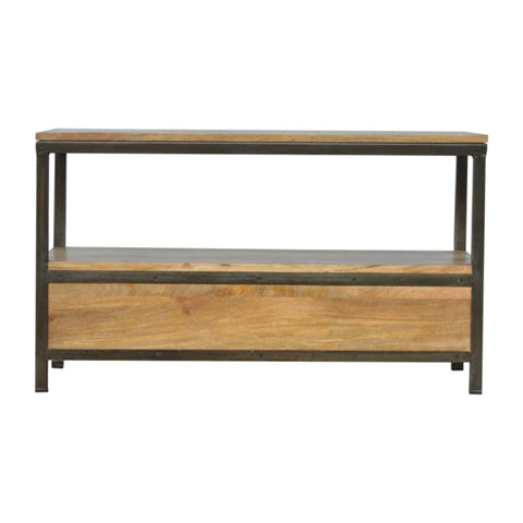 Coffee Table with Iron Base Living Artisan Furniture 