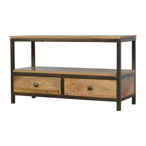 Coffee Table with Iron Base Living Artisan Furniture 