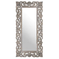 Colonial Grey Painted Hand Carved Hard Wood Mirror Mirrors Hill Interiors 