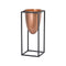 Copper Bullet Planter On Black Frame Accessories Hill Interiors 