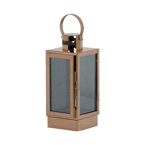 Copper Lantern With Led Micro Lights Accessories Hill Interiors 