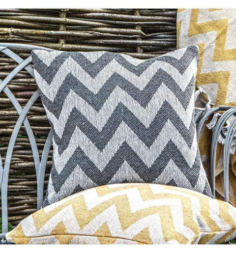 Cotton Chevron Cushion Grey (2pk) Accessories Regency Studio 