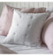 Cotton Stitch Cushion White Silver Accessories Regency Studio 