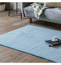 Cotton Woven Rug Diamond Teal Accessories Regency Studio 