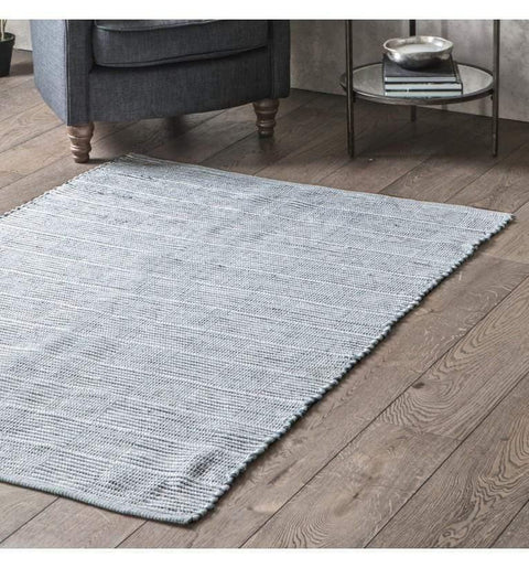 Cotton Woven Rug Tile Slate Accessories Regency Studio 