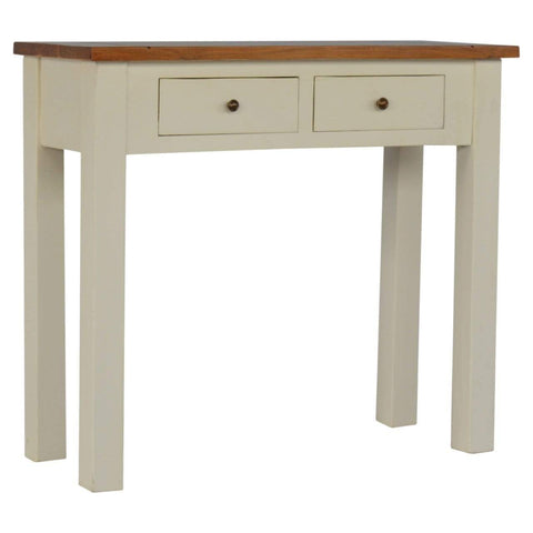 Country Two Tone Console Table Living Artisan Furniture 