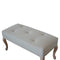 Cream Upholstered Studded Hallway Bench Living Artisan Furniture 