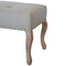 Cream Upholstered Studded Hallway Bench Living Artisan Furniture 