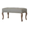 Cream Upholstered Studded Hallway Bench Living Artisan Furniture 