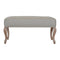 Cream Upholstered Studded Hallway Bench Living Artisan Furniture 