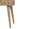 Cube Carved Bedside Sleeping Artisan Furniture 