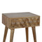 Cube Carved Bedside Sleeping Artisan Furniture 