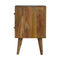 Cube Carved Bedside with 2 Drawers Sleeping Artisan Furniture 