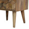 Cube Carved Bedside with 2 Drawers Sleeping Artisan Furniture 